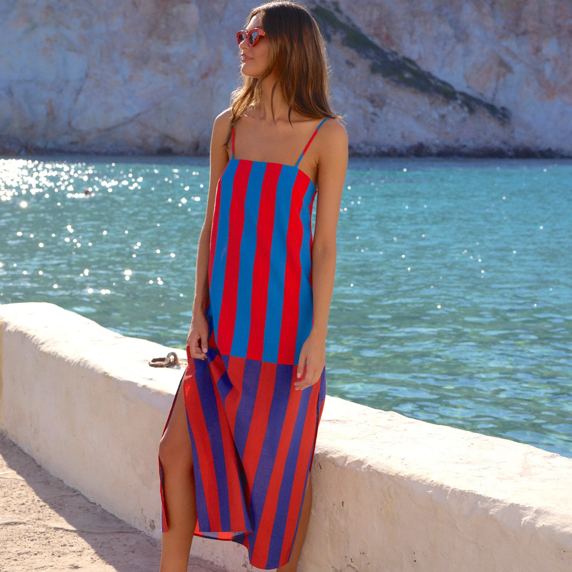 Clara Maxi Dress In Horizon - Image 6