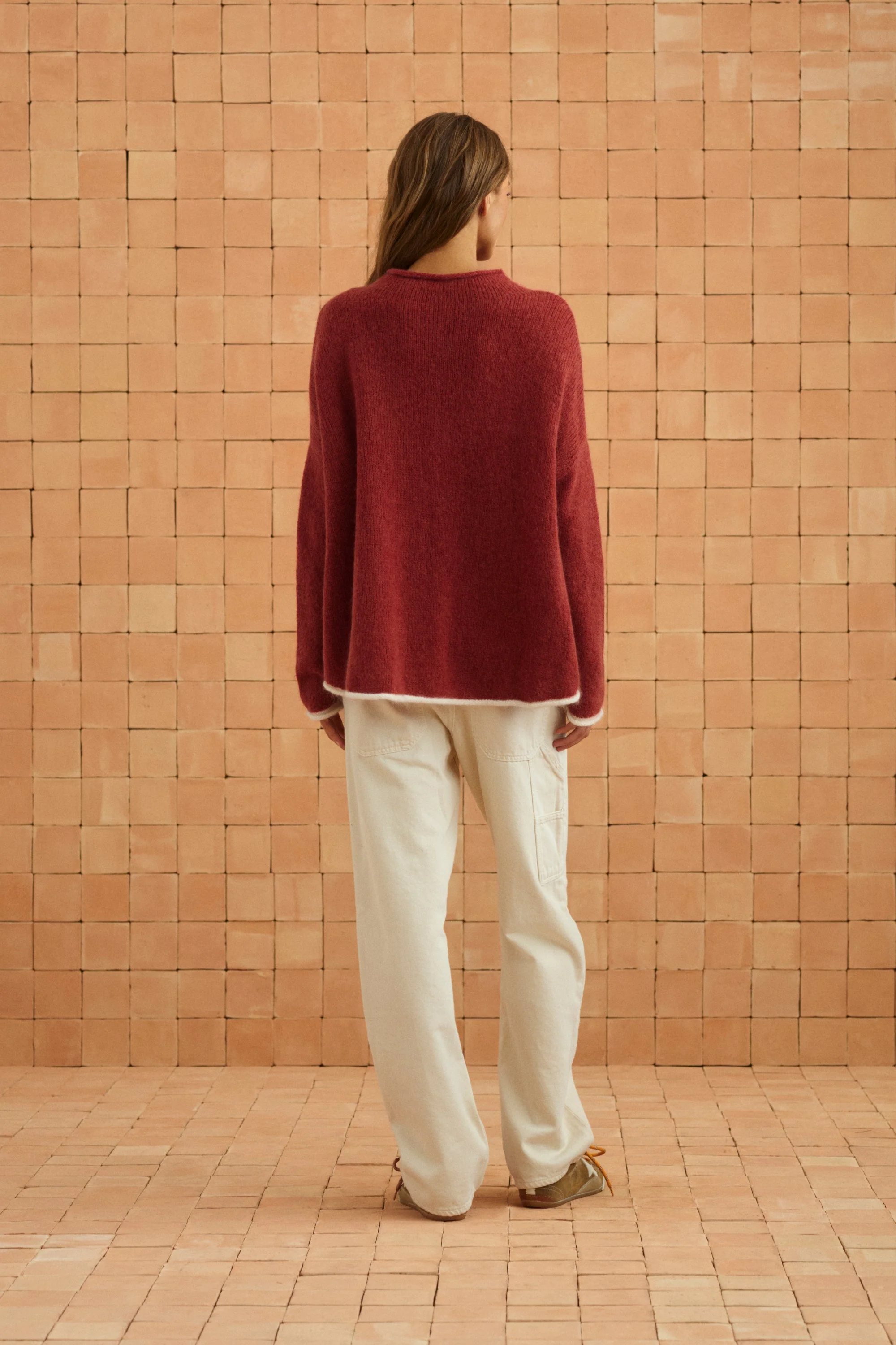 Jaz Knit Jumper In Sangria - Image 5