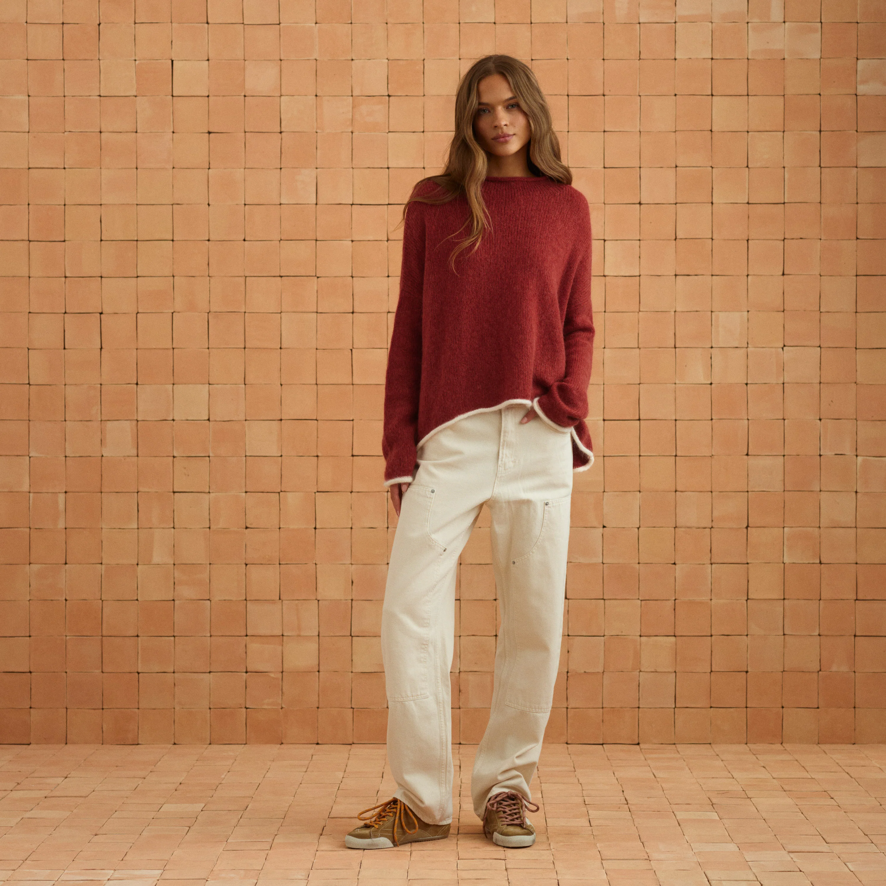 Jaz Knit Jumper In Sangria - Image 8