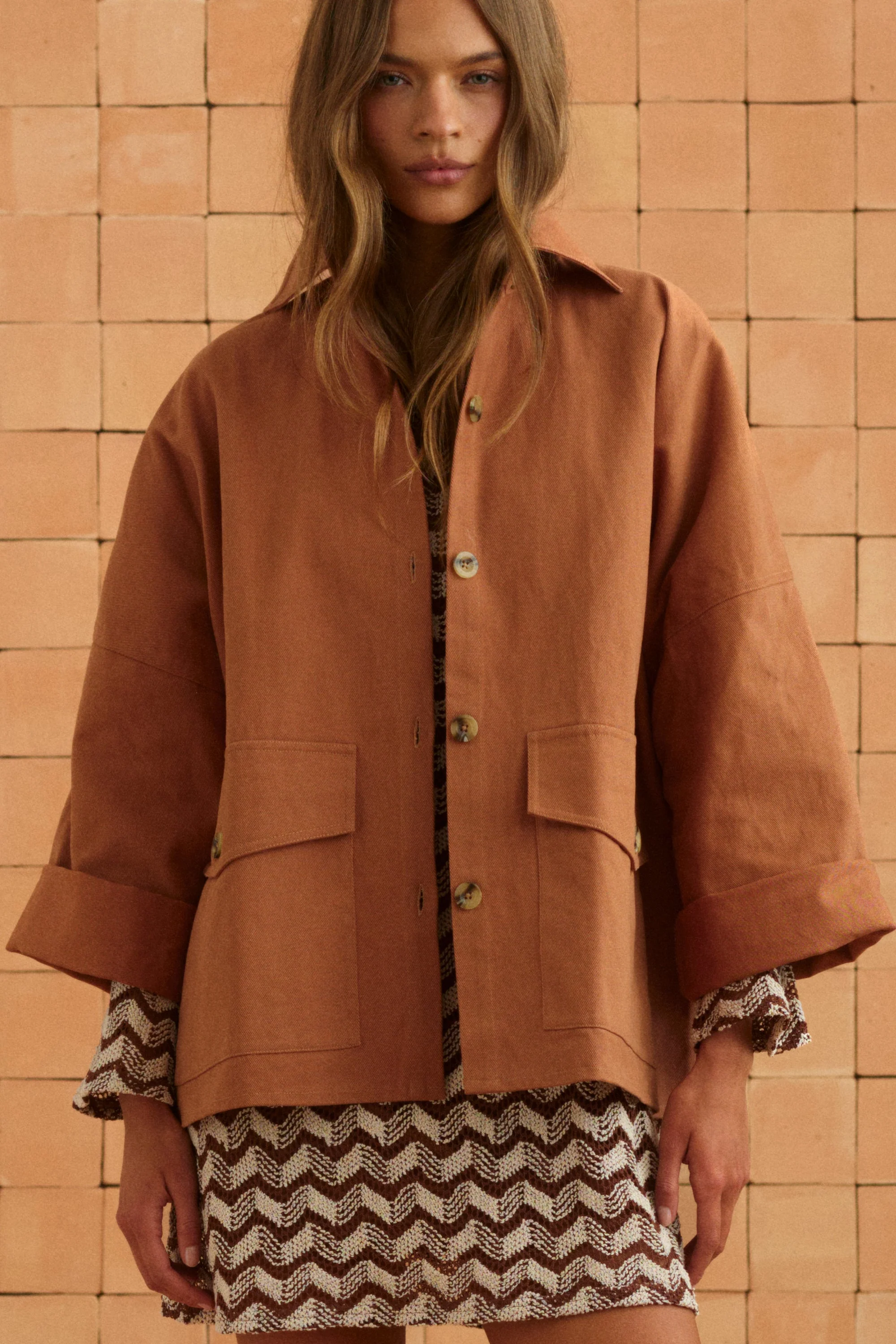 Paddington Jacket In Camello - Image 3